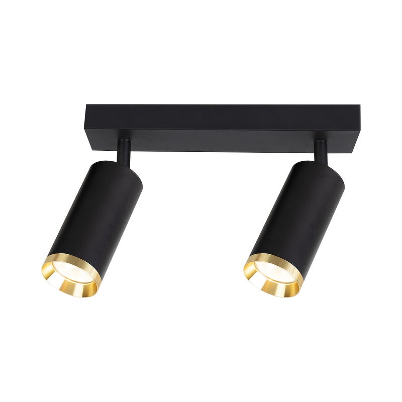 Reflektor sufitowy Spot MICA czarny 2xGU10x10W wym: 19,5 x 26 x 6 cm IP20 Milagro