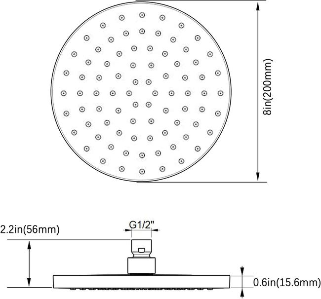 Soffione Doccia Pioggia GRIFEMA G7007 | Acciaio Inox Anticalcare | 196 Ugelli Silicone | Design Ultra Sottile - Foto 8