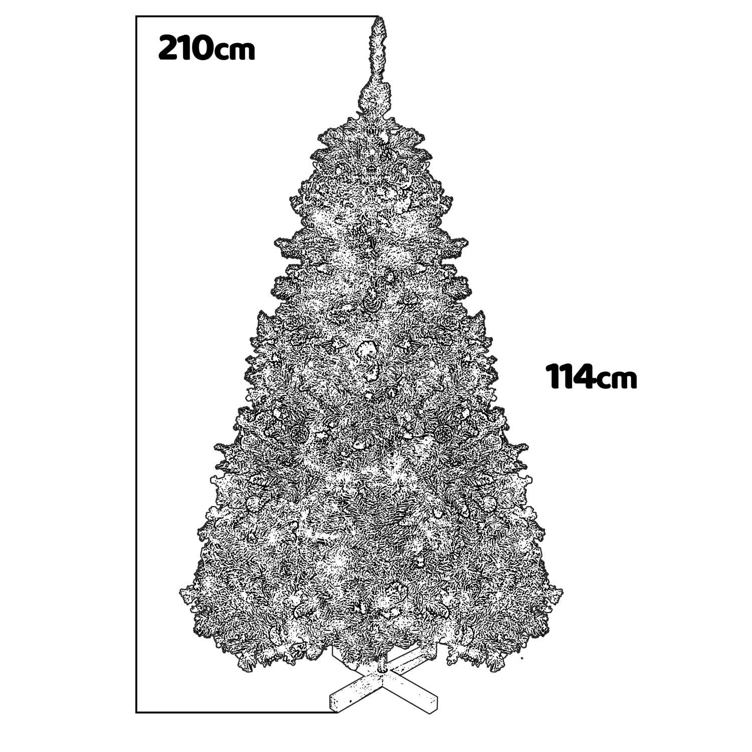 Cupid - Albero di Natale con luci LED ø114 x210H, 1200 rami - 5