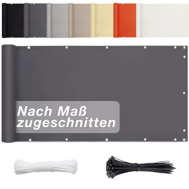 Copri Ringhiera Balcone 60x800cm - Telo Poliestere Impermeabile Opaco - Foto 8