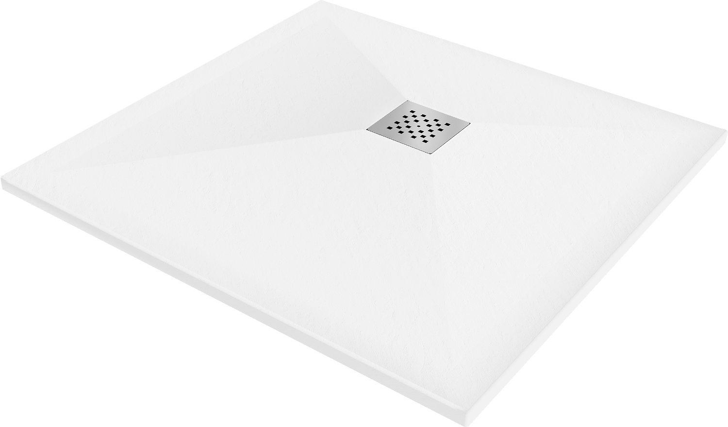 Mexen Stone+ brodzik kompozytowy kwadratowy 90 x 90 cm, biały - 44109090