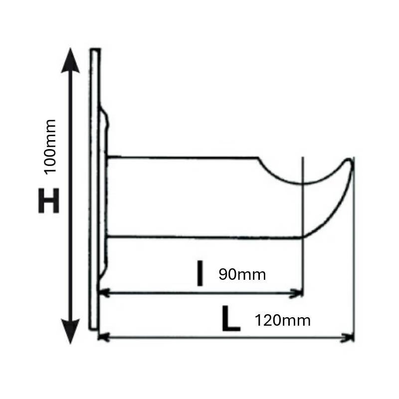 Boîte de 10 supports pour radiateur rideau en fonte ING Fixations - Longueur 120mm - 2