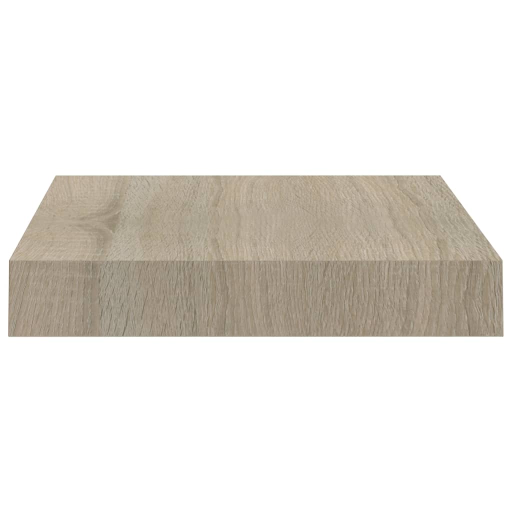 étagères murales flottantes 2 pcs chêne 23x23,5x3,8 cm MDF - 6