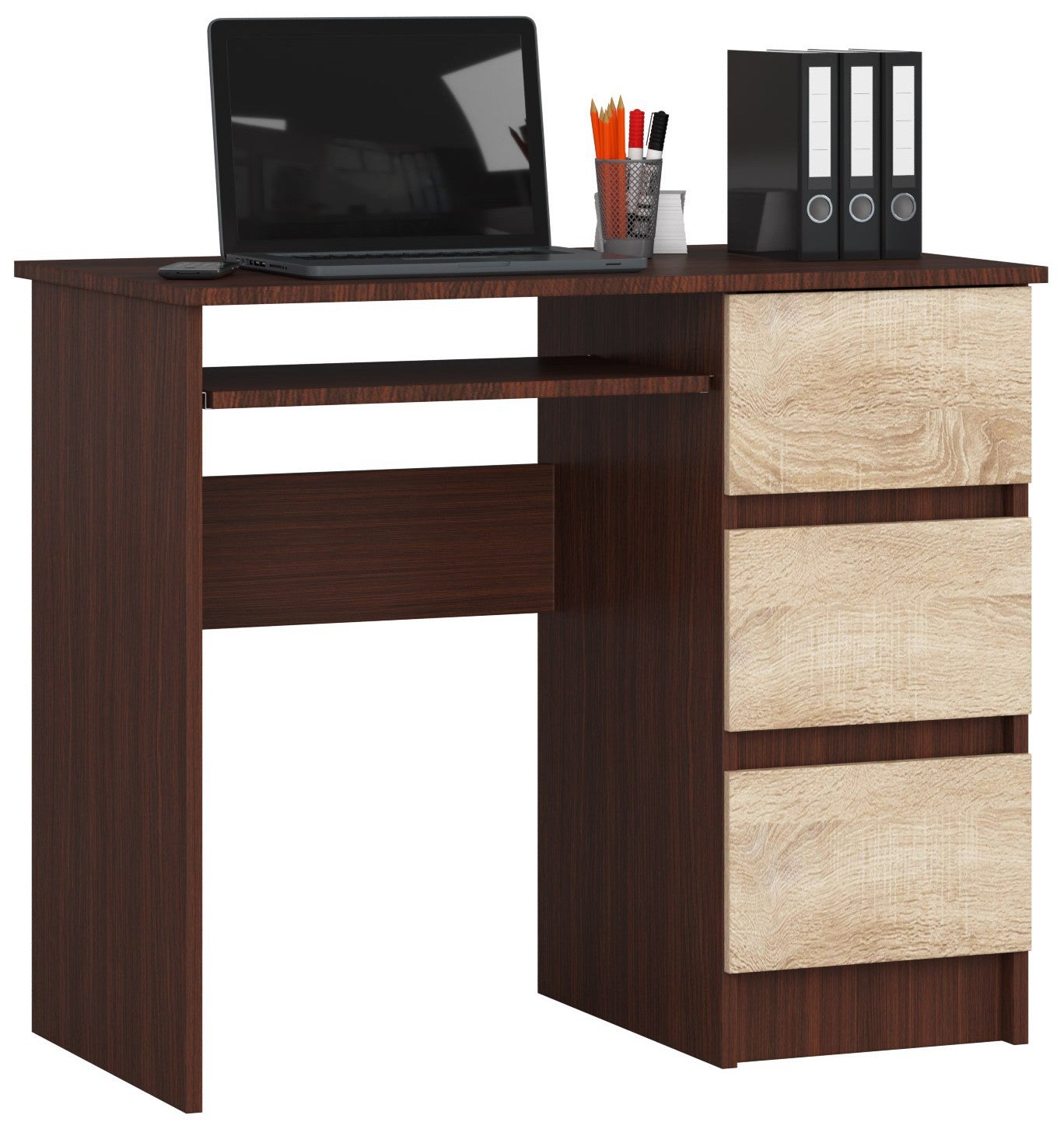 Table Console Avec Tiroirs – Chêne Sonoma 100x75cm | Meuble Entrée, Canapé, Salon | Rangement Étagères - 9