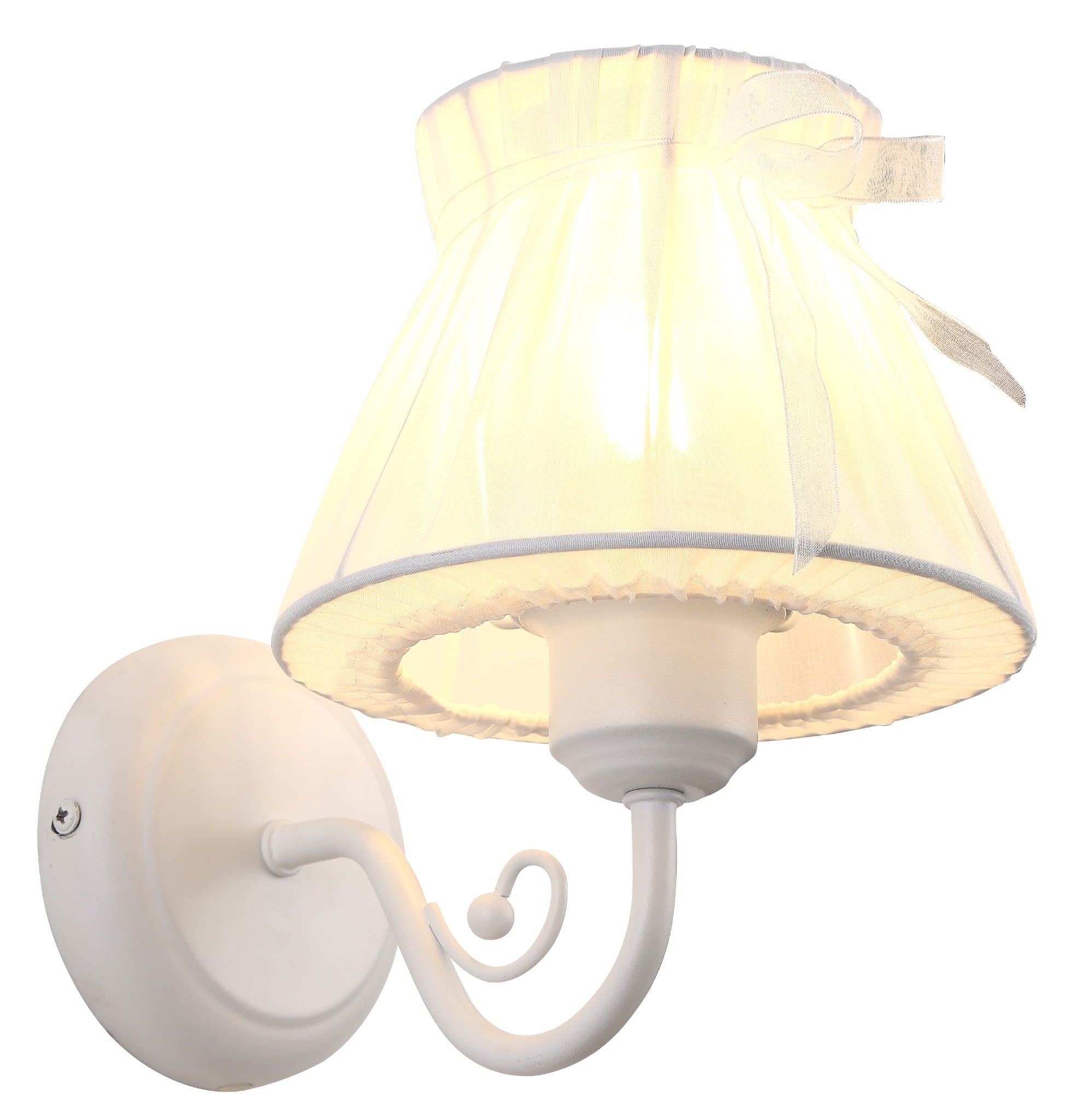 Kinkiet ścienny Zefir biały 1xE14x40W wym: 21 x 20 x 16 cm tkanina IP20 Candellux