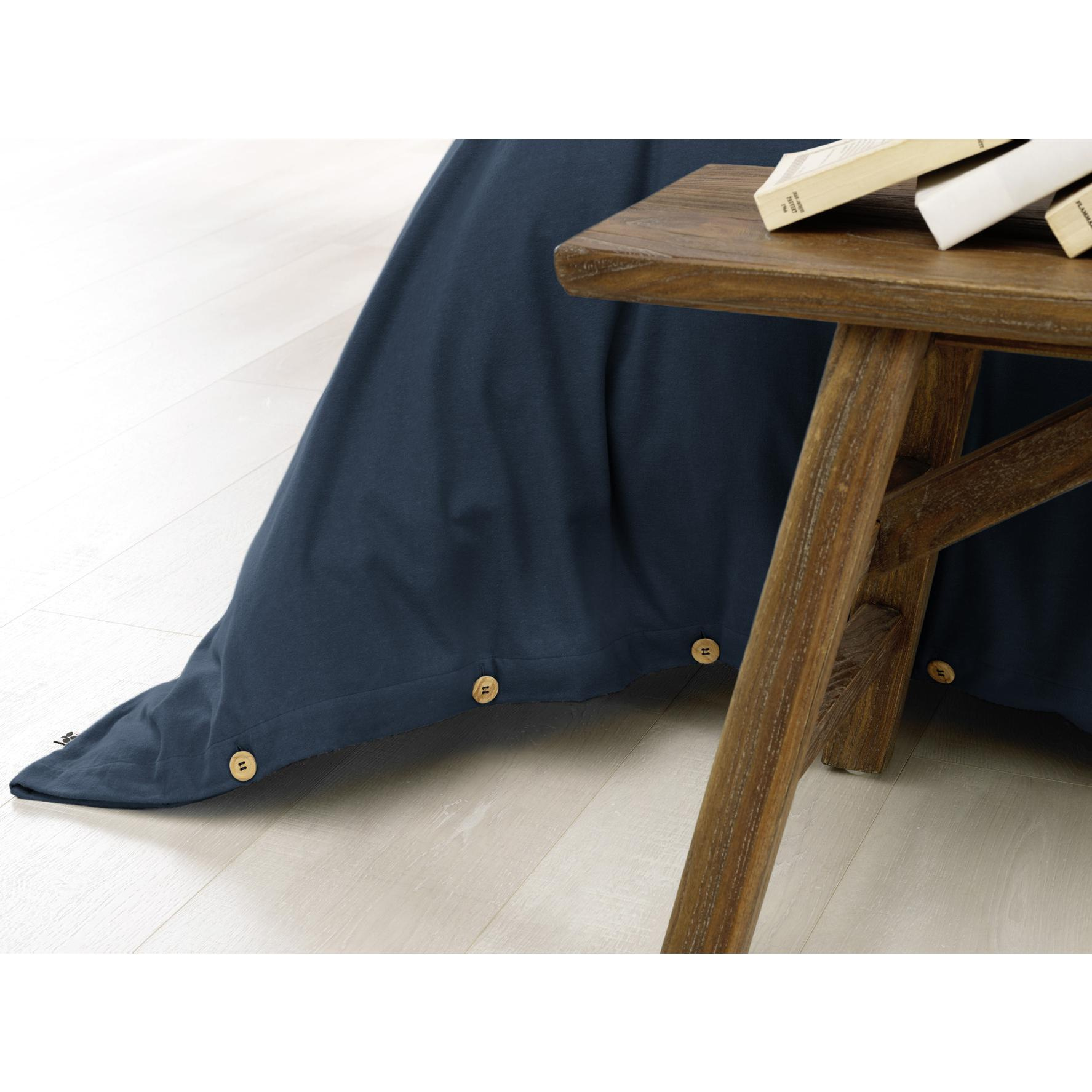 Pack Housse de couette chaude en flanelle 140 x 200 cm + drap housse 90x190 Bleu - 3