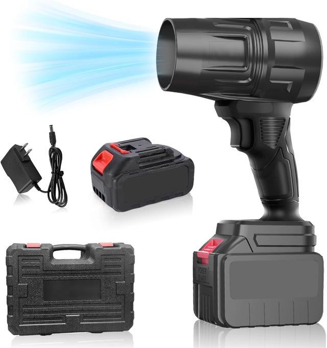 Souffleur Air Comprimé Sans Fil 180000 TR/Min - 3 Vitesses Avec Batterie 10000mAh Et LED