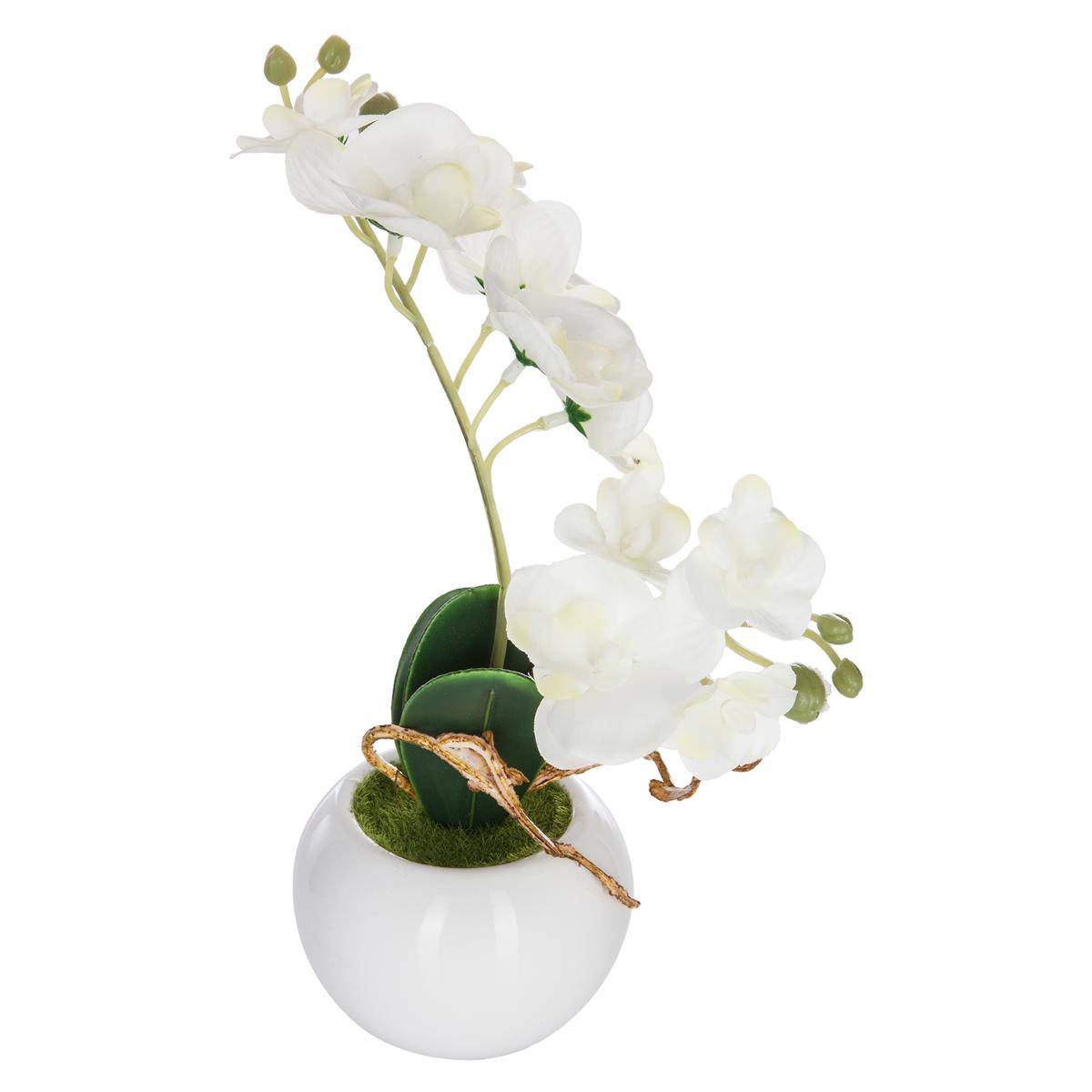 Orchidée Artificielle 3D – Plante Décorative Imprimée – Pot Design