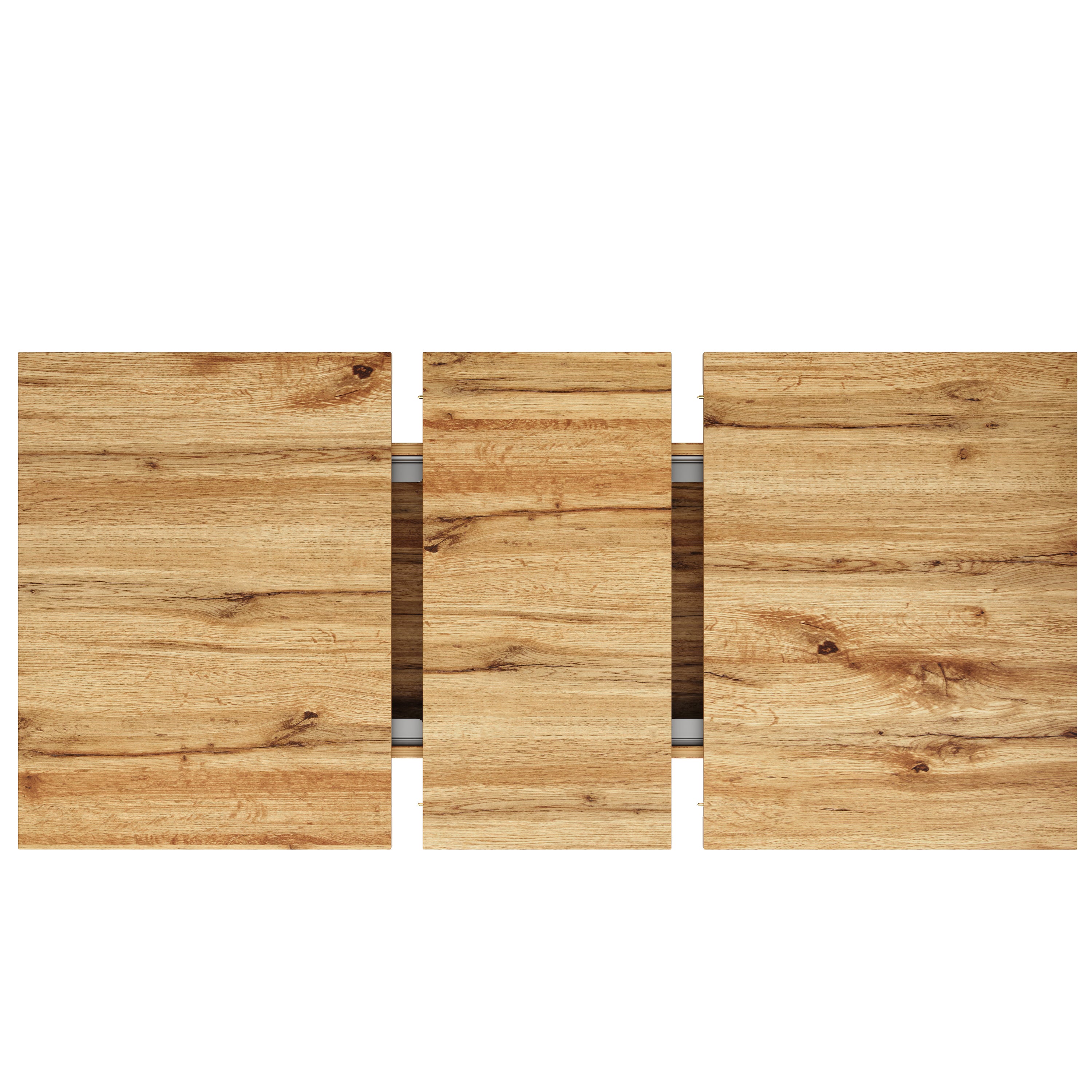 Tavolo da pranzo estensibile 120/160x75x75.5 cm - Per 6 persone - MDF + metallo - Naturale - 7