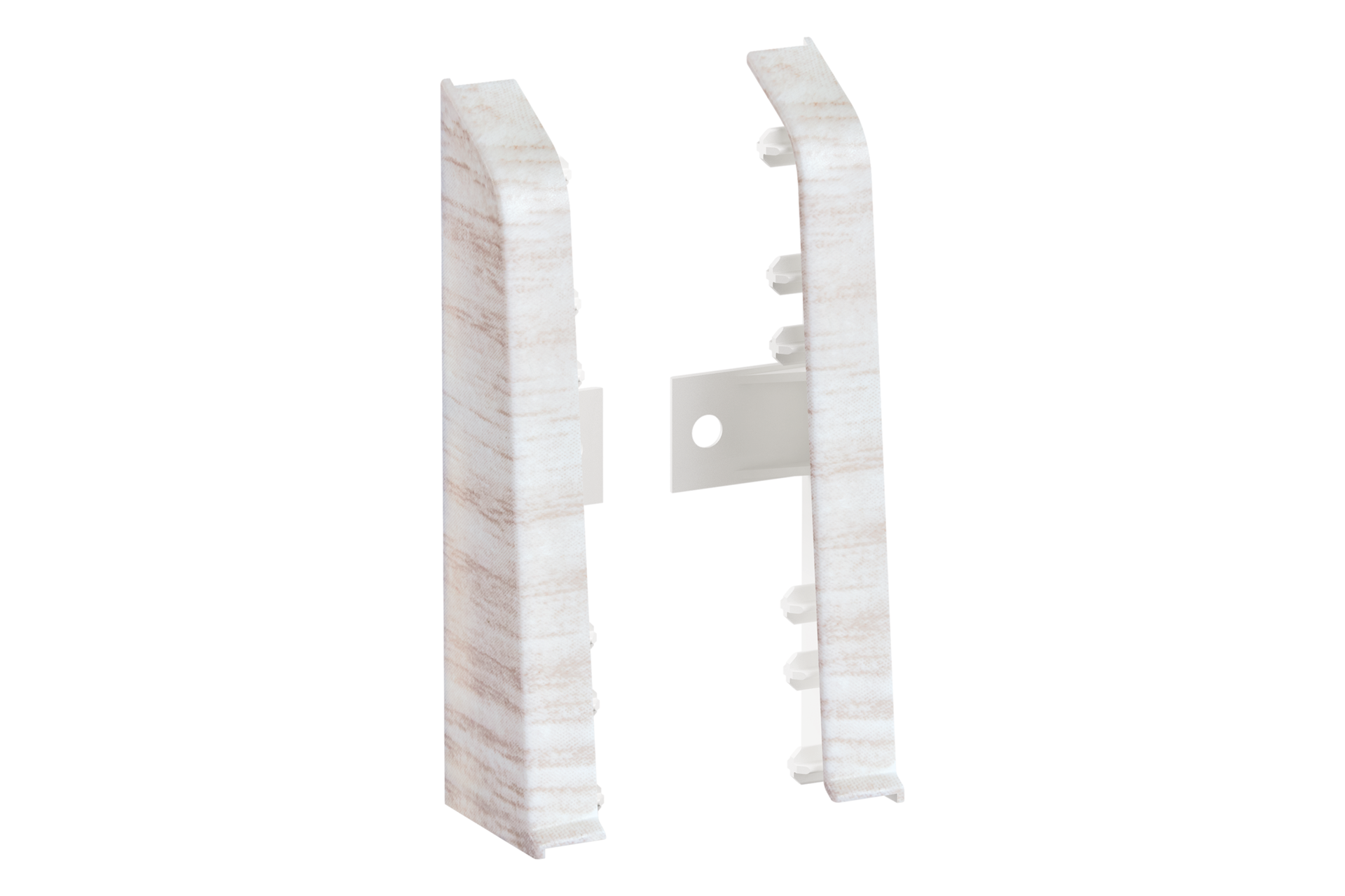 Zaślepki do listwy przypodłogowej SOFTline 22,5x75mm 1opak=10kpl(L+P)=20szt Cezar Dąb Aspen Mat