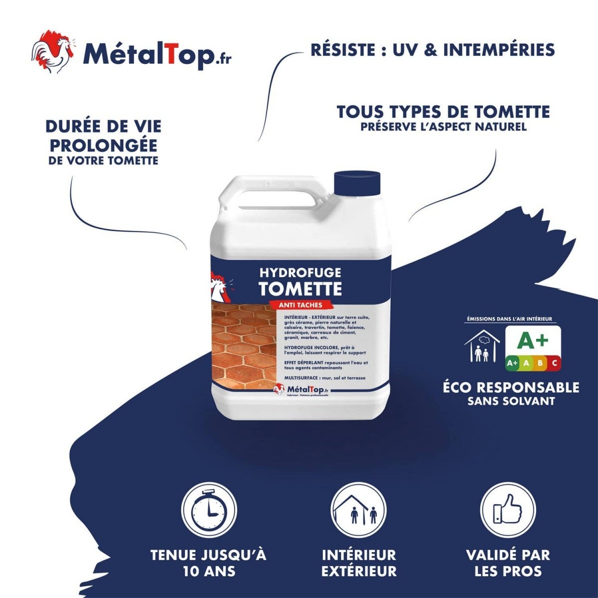 Hydrofuge Tomette - 1 L - Métaltop - 3
