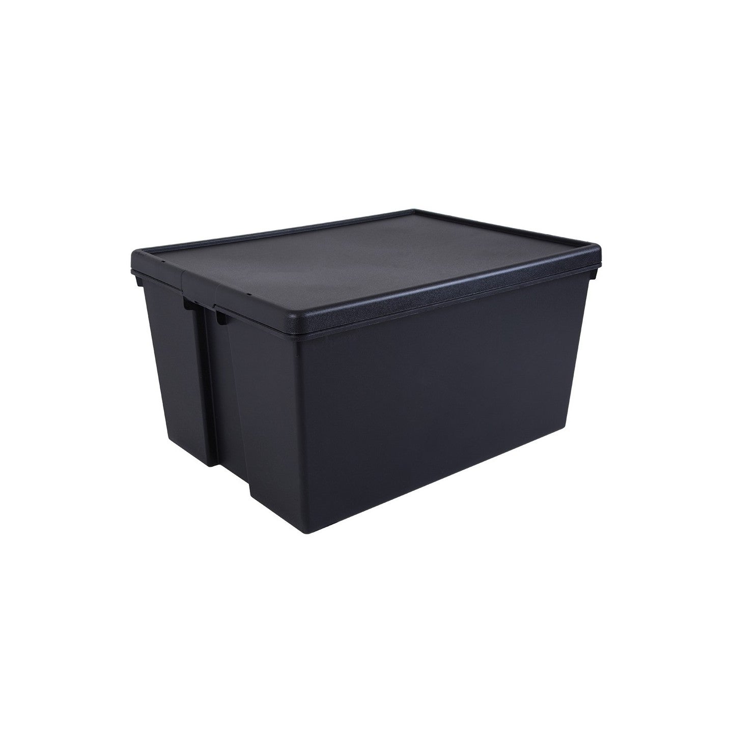 Caja de plástico negra 59,5 x 80 x 42 cm 150l