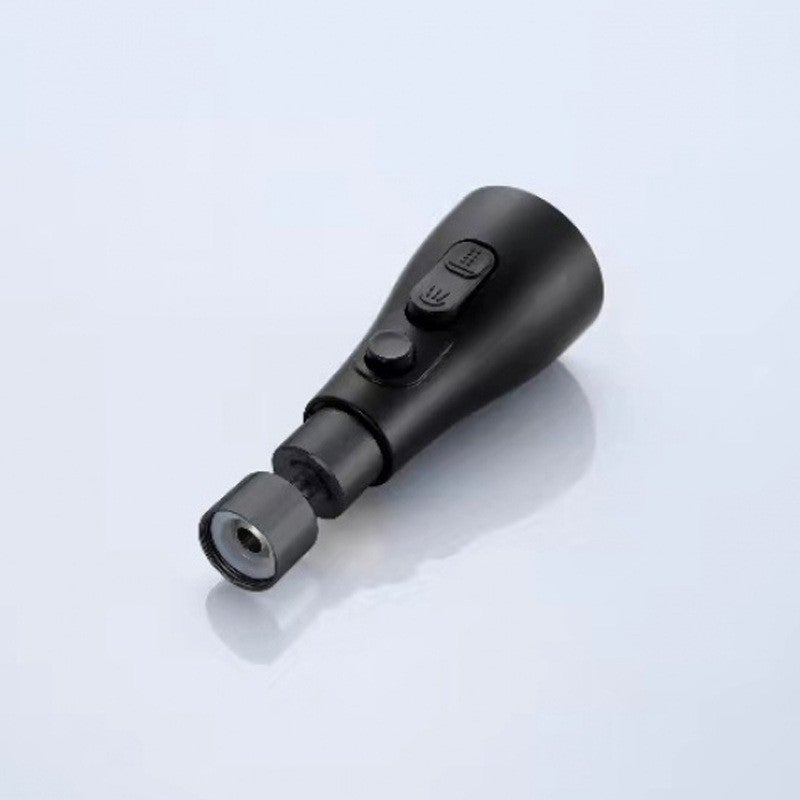 Czarna bateria kuchenna, wielofunkcyjna głowica, głowica z blokadą przepływu wody, trzy tryby strumienia, miedziane przyłącze.