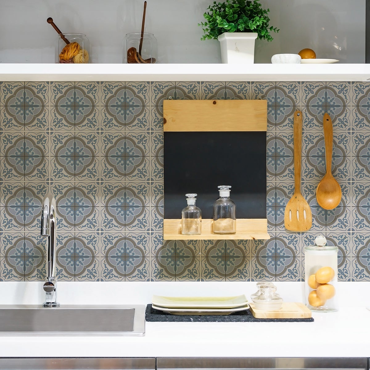 9 adesivi piastrelle di cemento azulejos Florencia - Sticker adesivo - adesivi murali - 9stickers15x15cm - 3