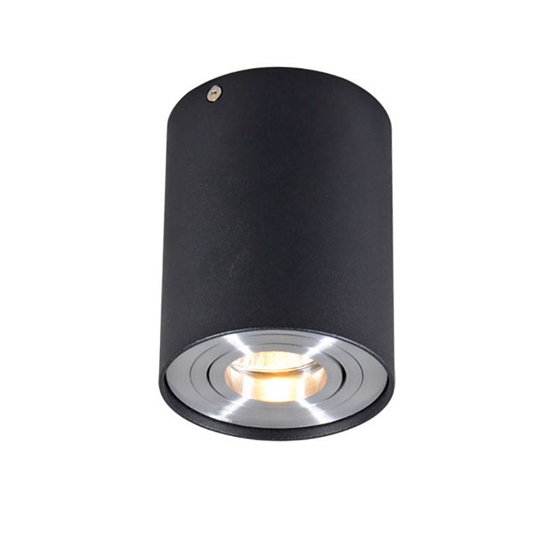 Inteligentny reflektor natynkowy czarny ze stalą z WiFi GU10 - Rondoo Up