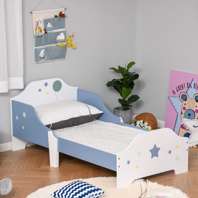 KMbaby Lettino Tany White 120 X 60 Cm - Lettino Con Rete A Doghe Regolabile In Altezza Su 3 Livelli - Legno Di Pino Laccato