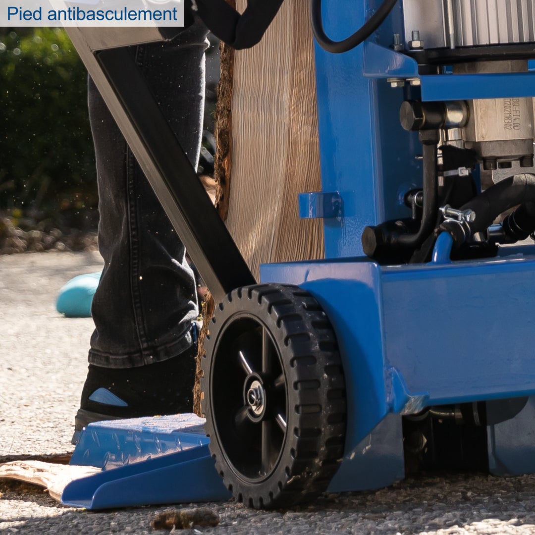 Scheppach Fendeur de bûches Compact 10T - 3500W - 400V - hauteur de fendage 750-1070 mm - Ø 80-380 mm - 256 bar - course du cylindre 485 mm - 3