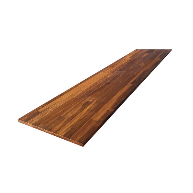 Tablette Teck huilé bois massif, L.200 x l.50 cm, Ep.18 mm