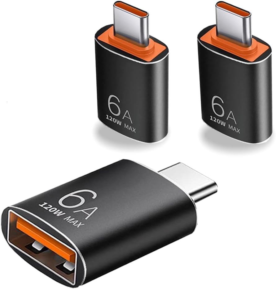 Adapter USB-C do USB 3.1 (opakowanie 3 szt.), OTG typu C do USB dla smartfonów i komputerów, kompatybilny z iPhone 15 Pro Max, MacBook Pro, Samsung Ga