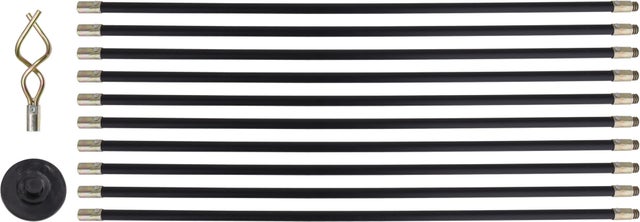 KIT 10 CANNES DE CURAGE, DRAINAGE / RAMONAGE Longueur de chaque pièce: 92 cms