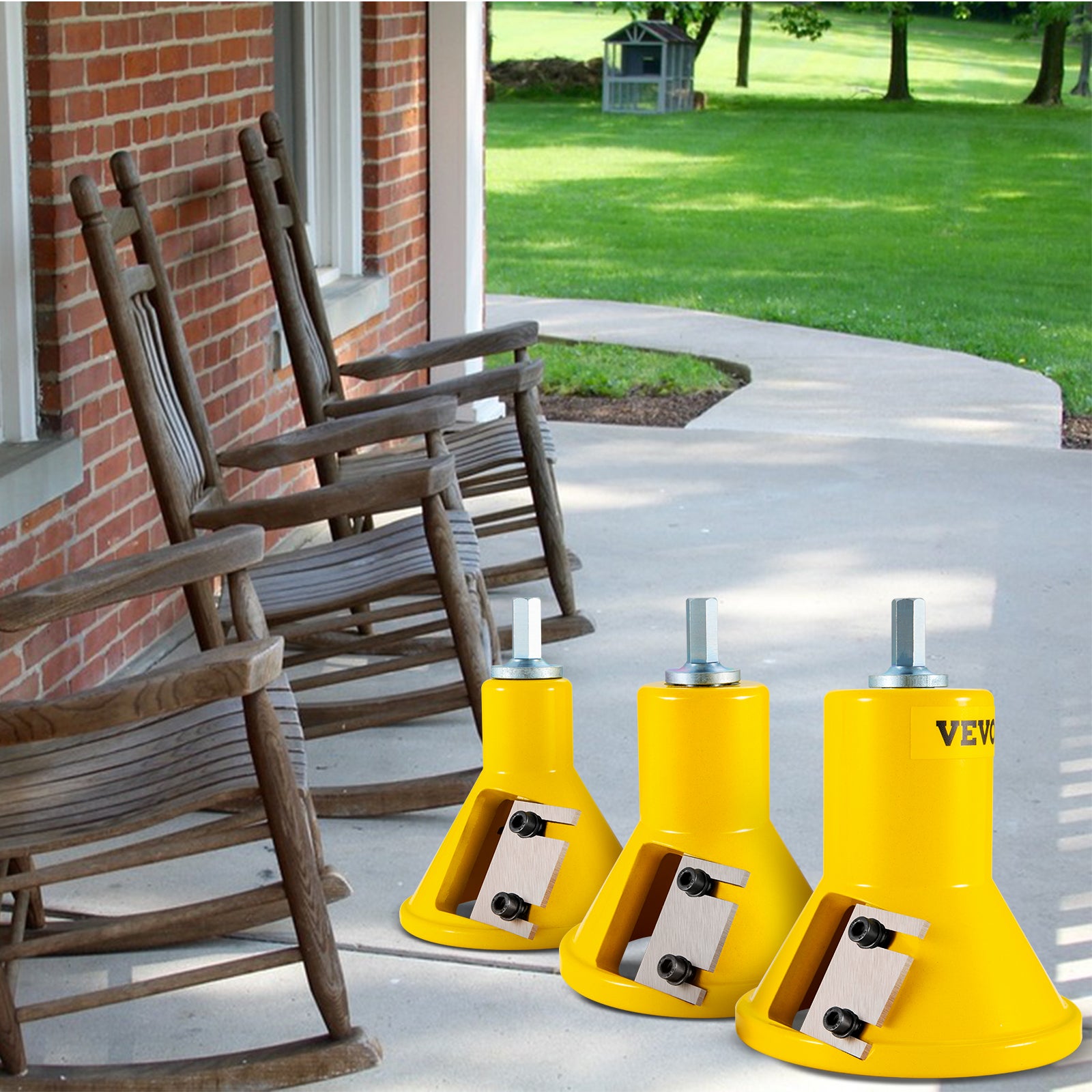 Embouts à Tenonner VEVOR 25,4 mm 38 mm et 50,8 mm Tenons à Épaules Coniques en Aluminium et Acier Solide Lames Droites Kit Démarrage pour Construction - 8