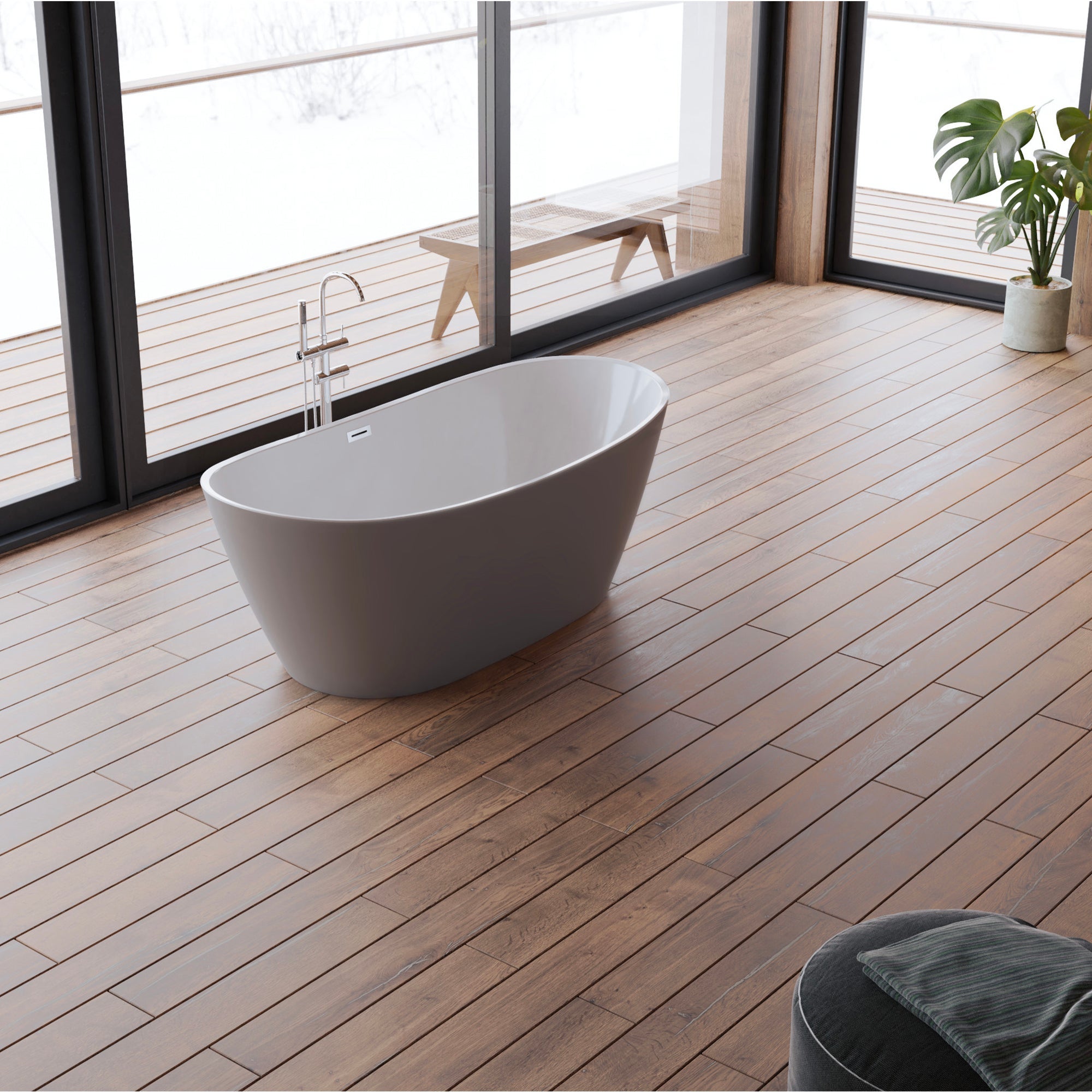 Baignoire Ilot Venecia 170 grise 170 x80 x57 cm, by SPALINA - 8