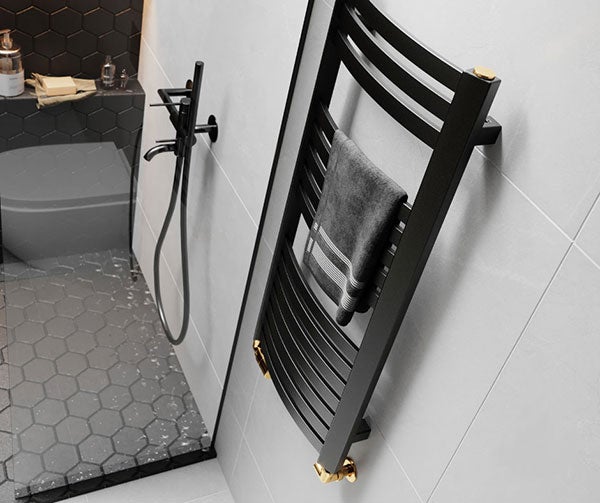 Sèche-serviette mixte noir de 1220mm de haut et 600mm de large - 676 Watt - DEX1220/600V2N - 5