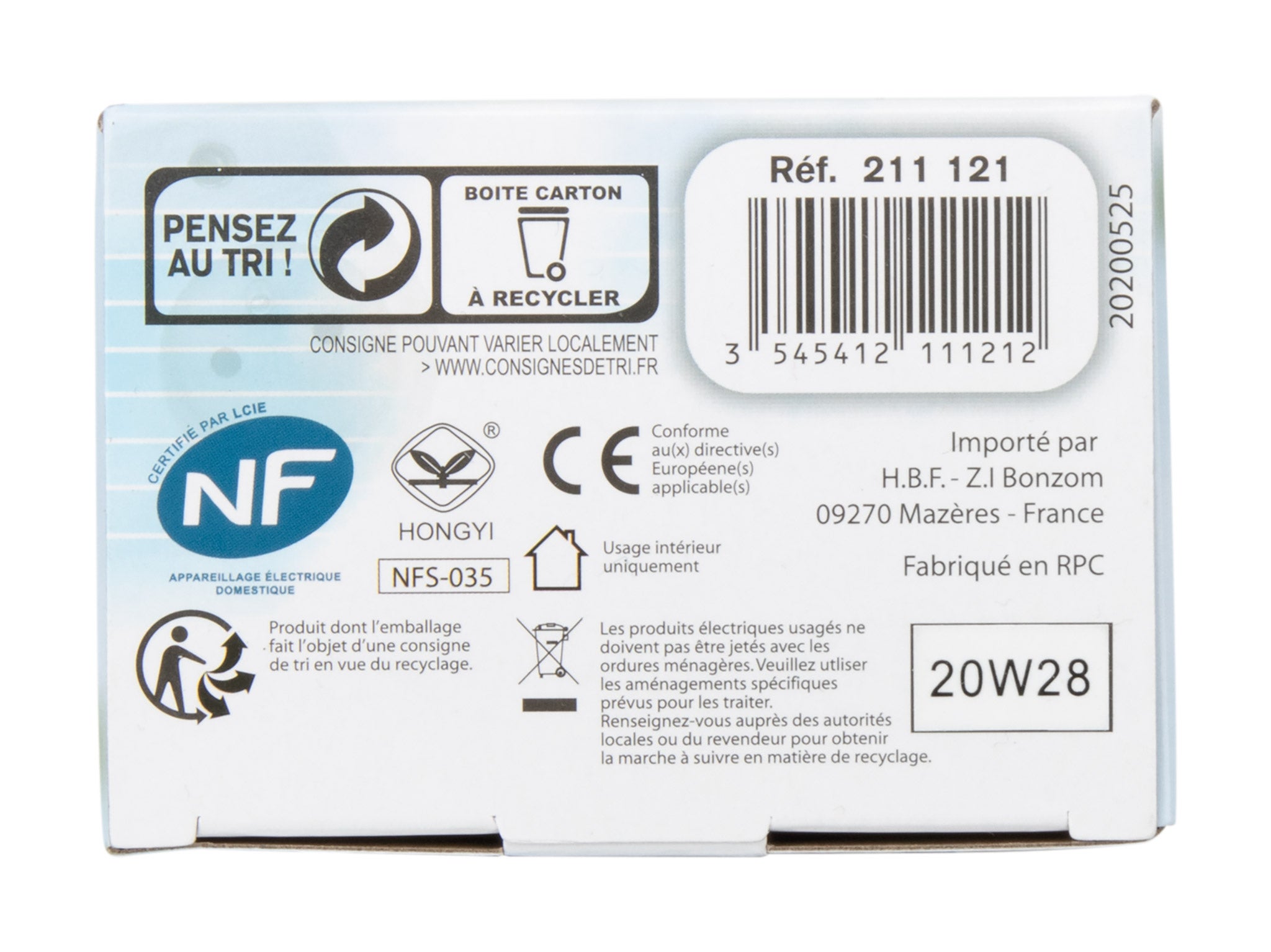 Parafoudre 1 prise simple - Noir - Zenitech - 7