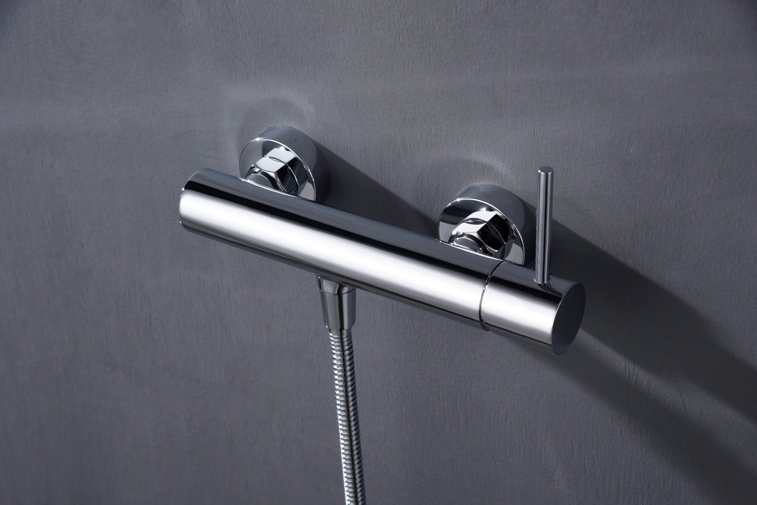 Kit Douche Mural Chromé Avec Mitigeur Et Valve Encastrée – Robinet Monofonction Design Carré