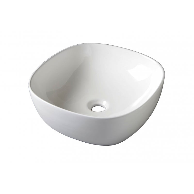 Vasque à poser 40.5 cm- blanc brillant en céramique - Vienne - 2