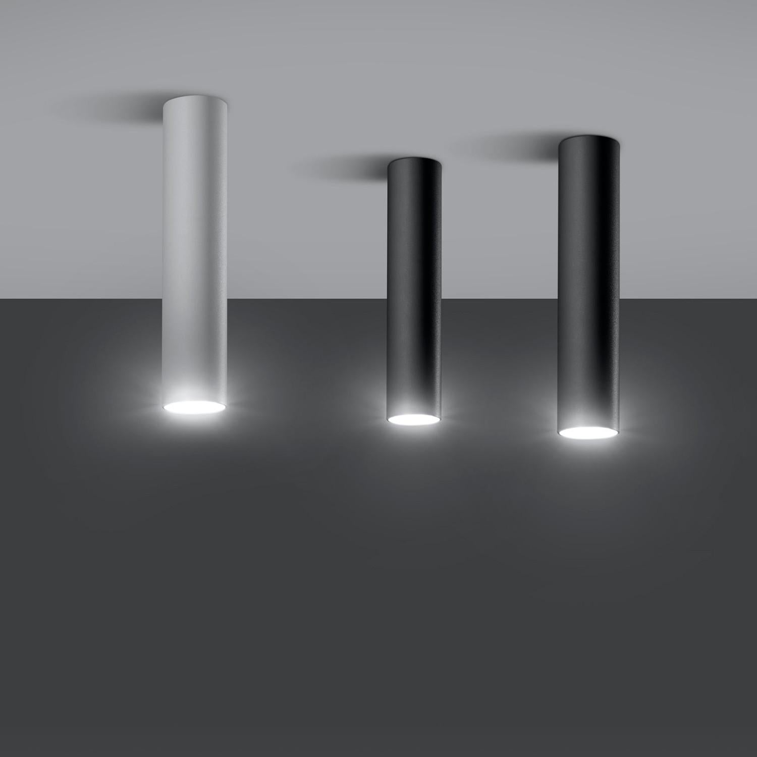 Reflektor sufitowy spot natynkowy Lagos okrągły czarny 1xGU10x40W wym: 8 x 8 cm metal Sollux Lighting