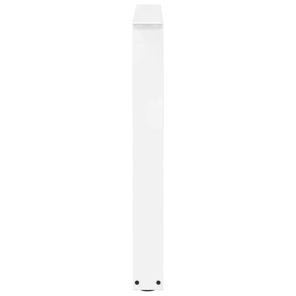 Maison Exclusive - Pieds de table à manger en forme de V, 2 pièces, blanc, 90 x (72-73,3) cm, acier - 6