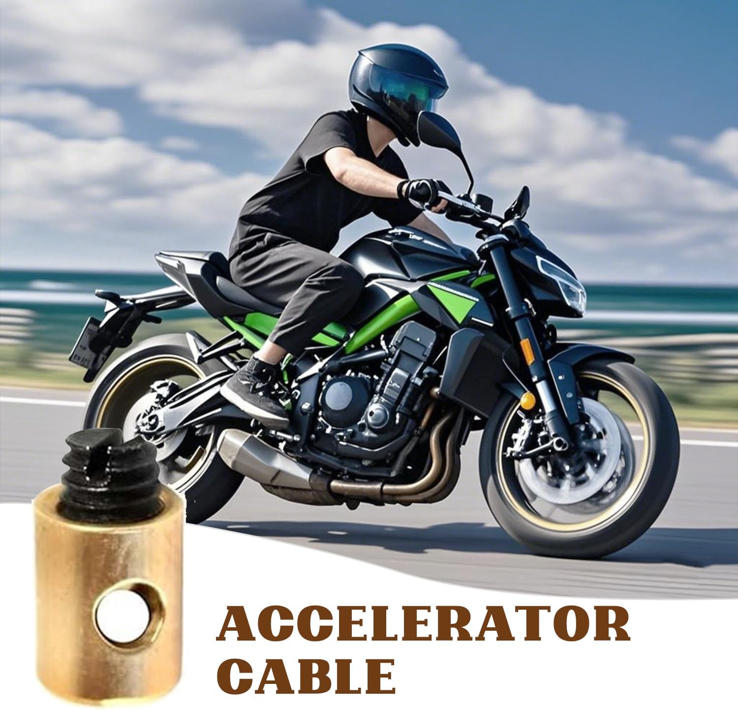 JEYORZY 10 Pièces Serre-Câbles En Laiton - Pour Câbles De Gaz Moto, Scooter Et Vélo