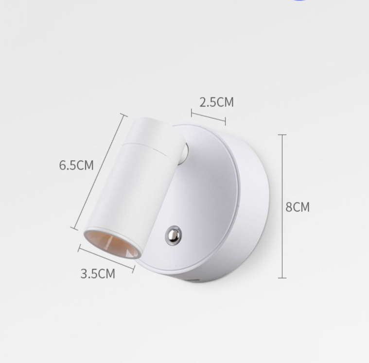 Lámpara de pared táctil regulable, foco magnético inalámbrico, rotación de 350°, recargable, ideal para cocina y dormitorio (negro) - 9