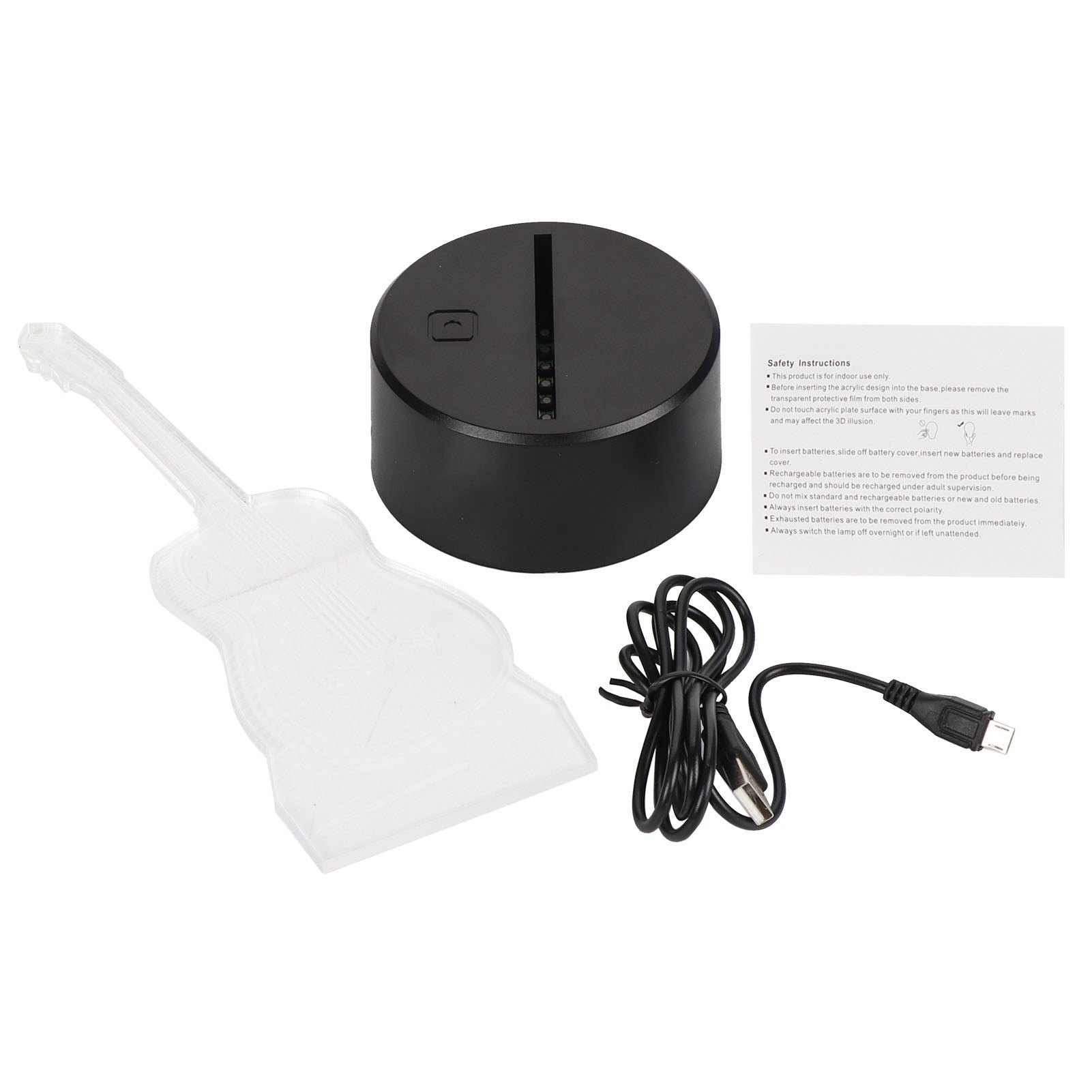 Kreatywna lampka nocna LED 3D w kształcie gitary, lampa ze zmiennymi kolorami, dekoracyjna lampka biurkowa, dekoracja do domu