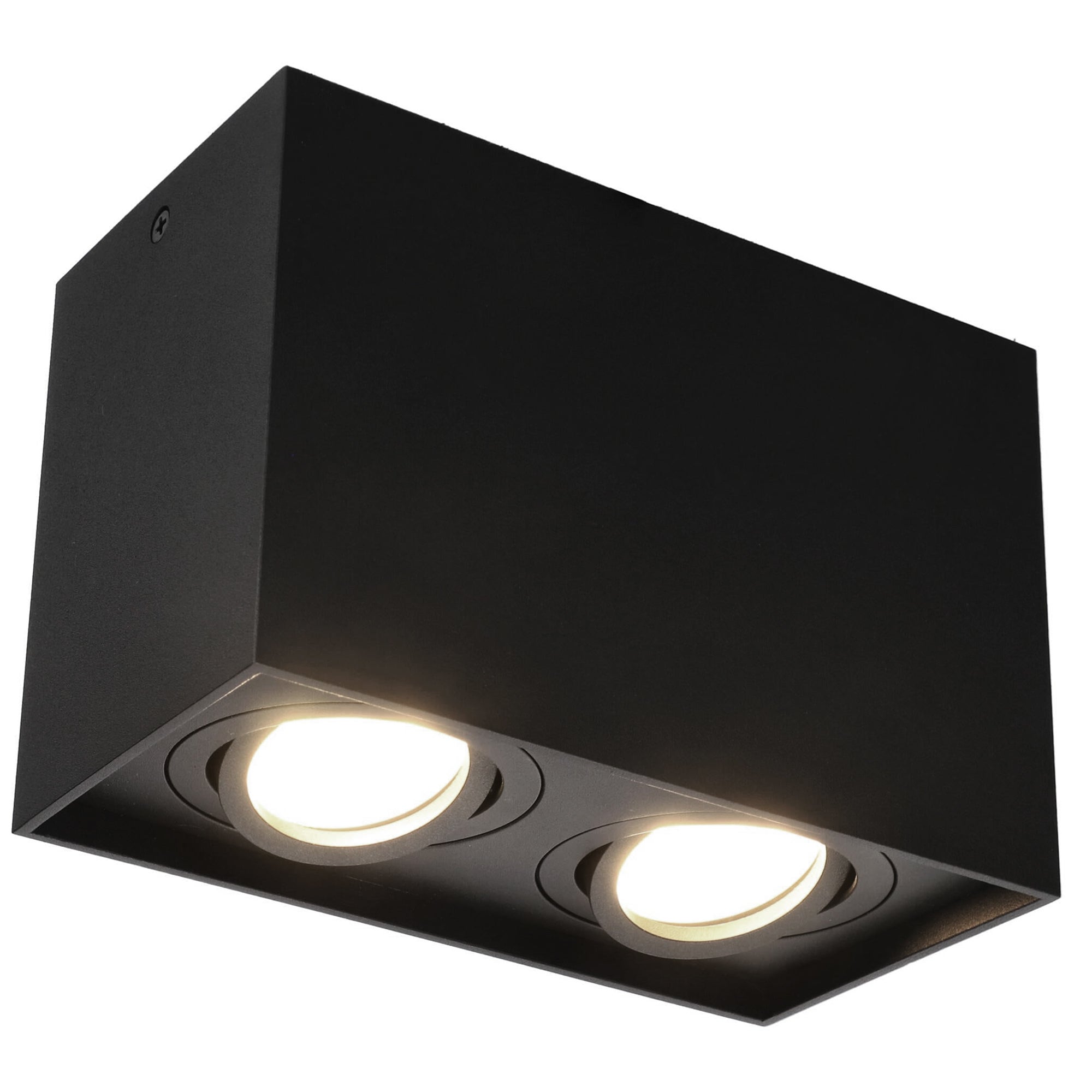 Oprawa natynkowa Pallad 2 Black 2xGU10 kwadratowa czarna EDO SOLUTIONS