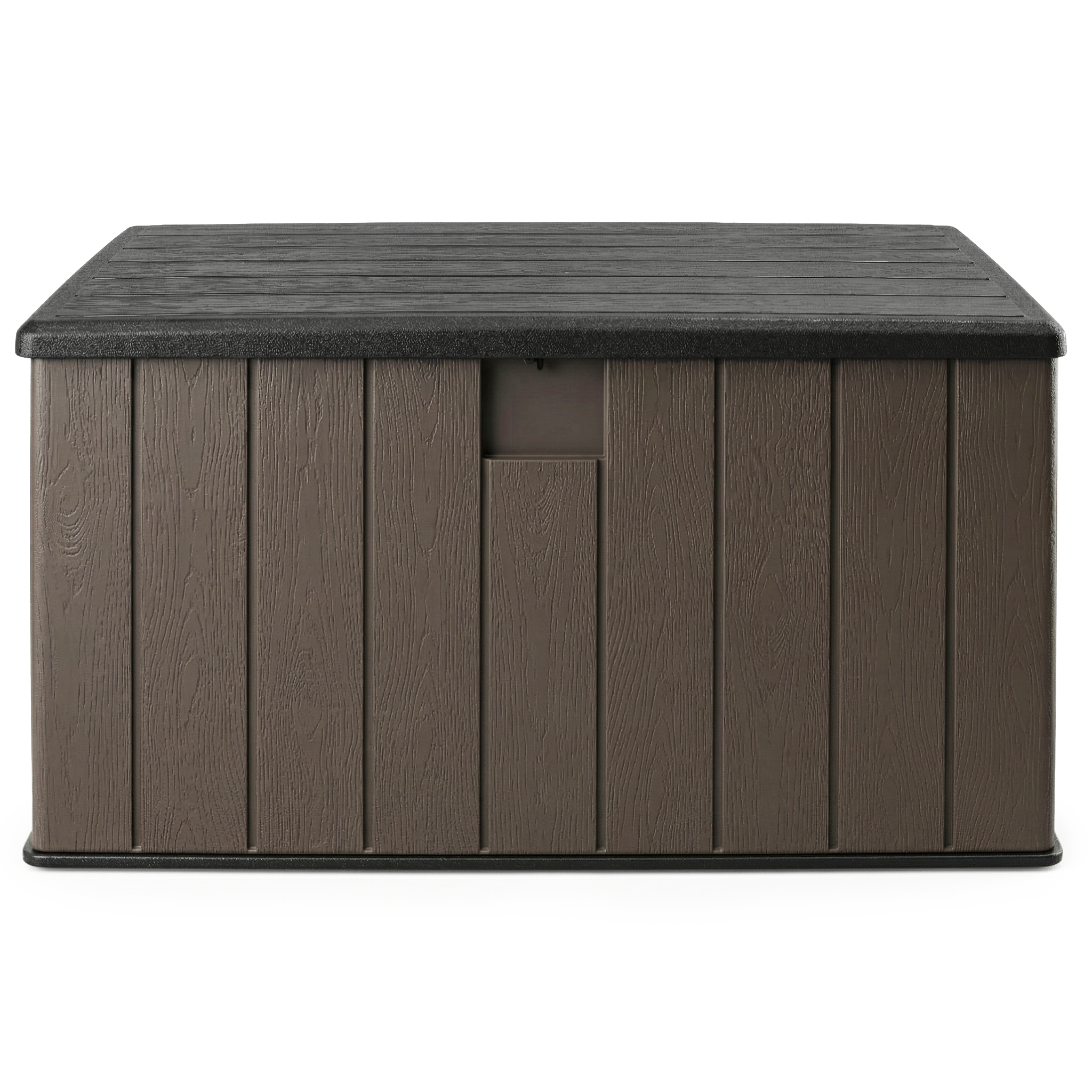 Skrzynia ogrodowa 570 l na poduszki kufer na balkon lub taras wytrzymały duży zamykany brązowy Be-active.pl