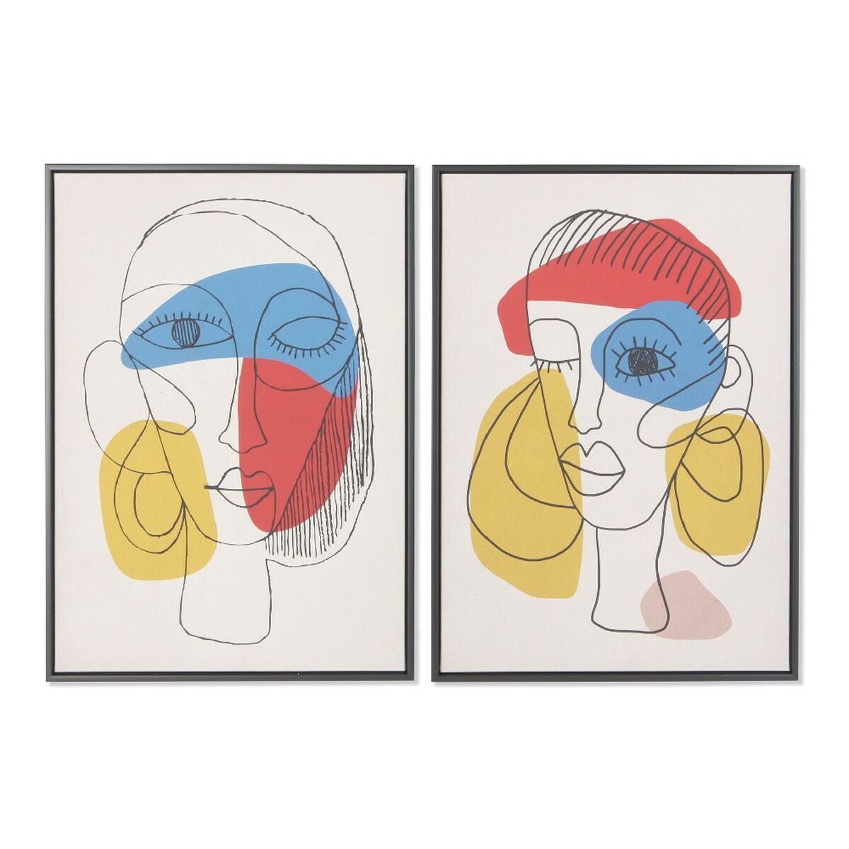 Cuadro dkd home decor abstracto 53 x 4,5 x 73 cm moderno (2 unidades)