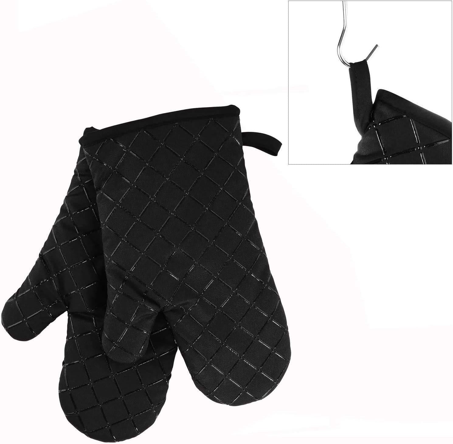 Gants de four, gants de cuisson en silicone antidérapants et résistants à la chaleur, adaptés à la cuisson, aux grillades, 1 paire - 5