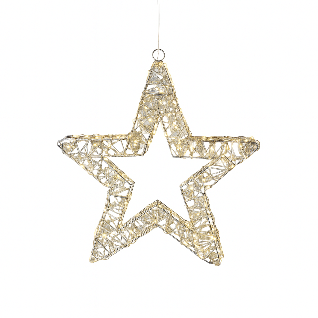 Lights4fun Stelle Led Osby – Decorazione Natalizia Per Interni/Esterni, 38 E 58 Cm