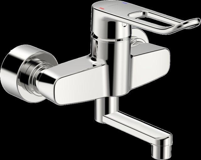 HANSA HANSAclinca Mitigeur de lavabo, saillie 177 mm, levier à arceau, chromé, 01526286