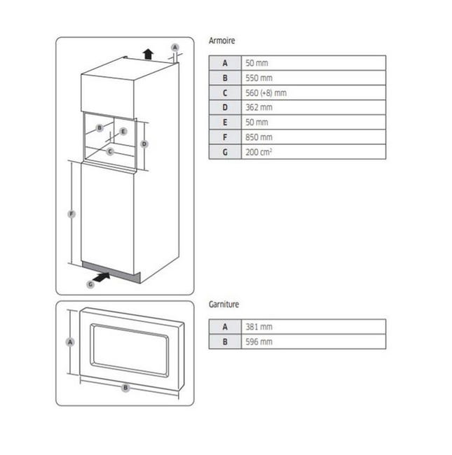 Micro-ondes encastrable solo SAMSUNG MS20A7013AT - 5