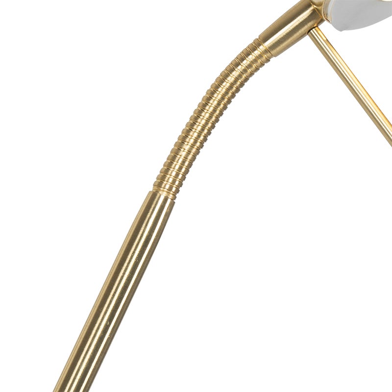 Lampadaire moderne en laiton avec liseuse avec LED Dim to Warm - Diva - 8