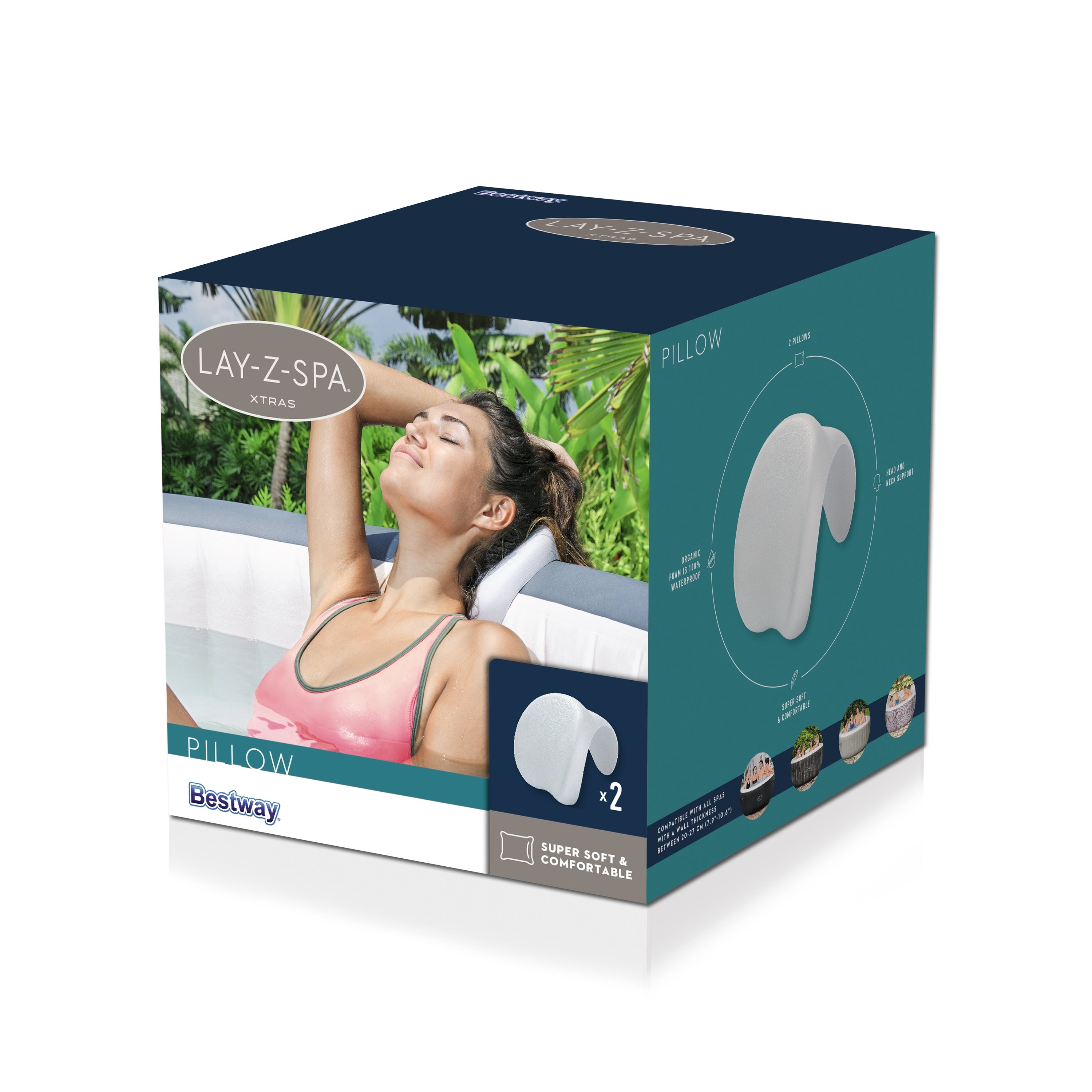 Lay-Z-Spa Poduszka do basenu z hydromasażem, 25x19,5x17,5 cm Bestway - 4