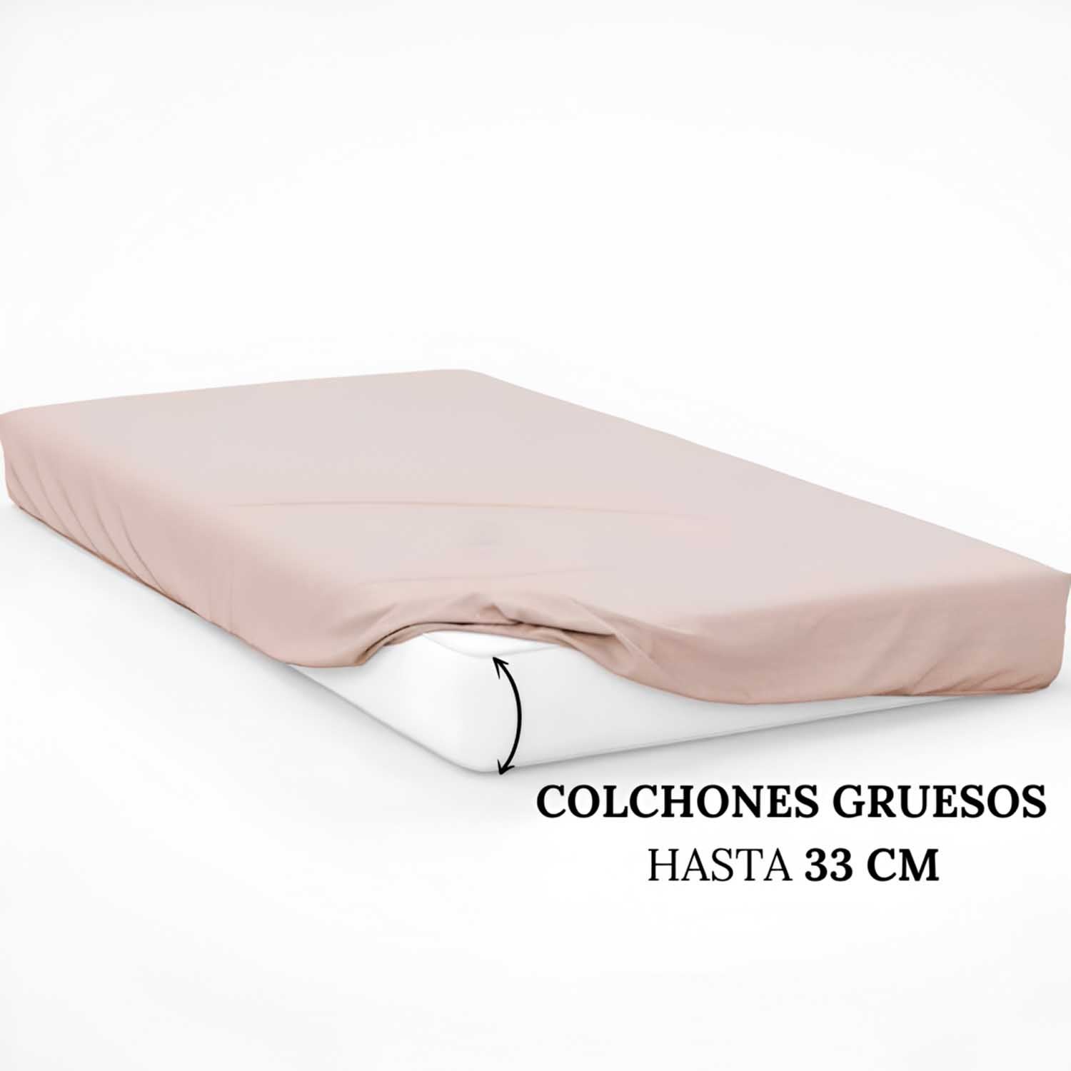 ICEHOME - Lençol de cama 150 - Poliéster de microfibra - BEIGE - 4