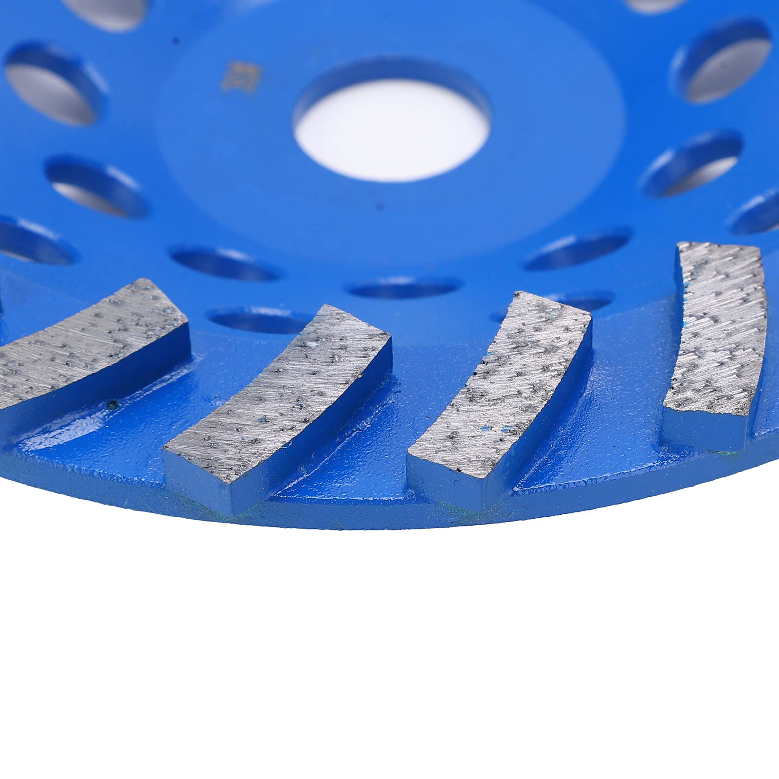 Meule diamantée bleue 24 dents 180 mm 30 mailles pour ponçage du béton, de la pierre, du ciment, applicable aux meuleuses d'angle - 7