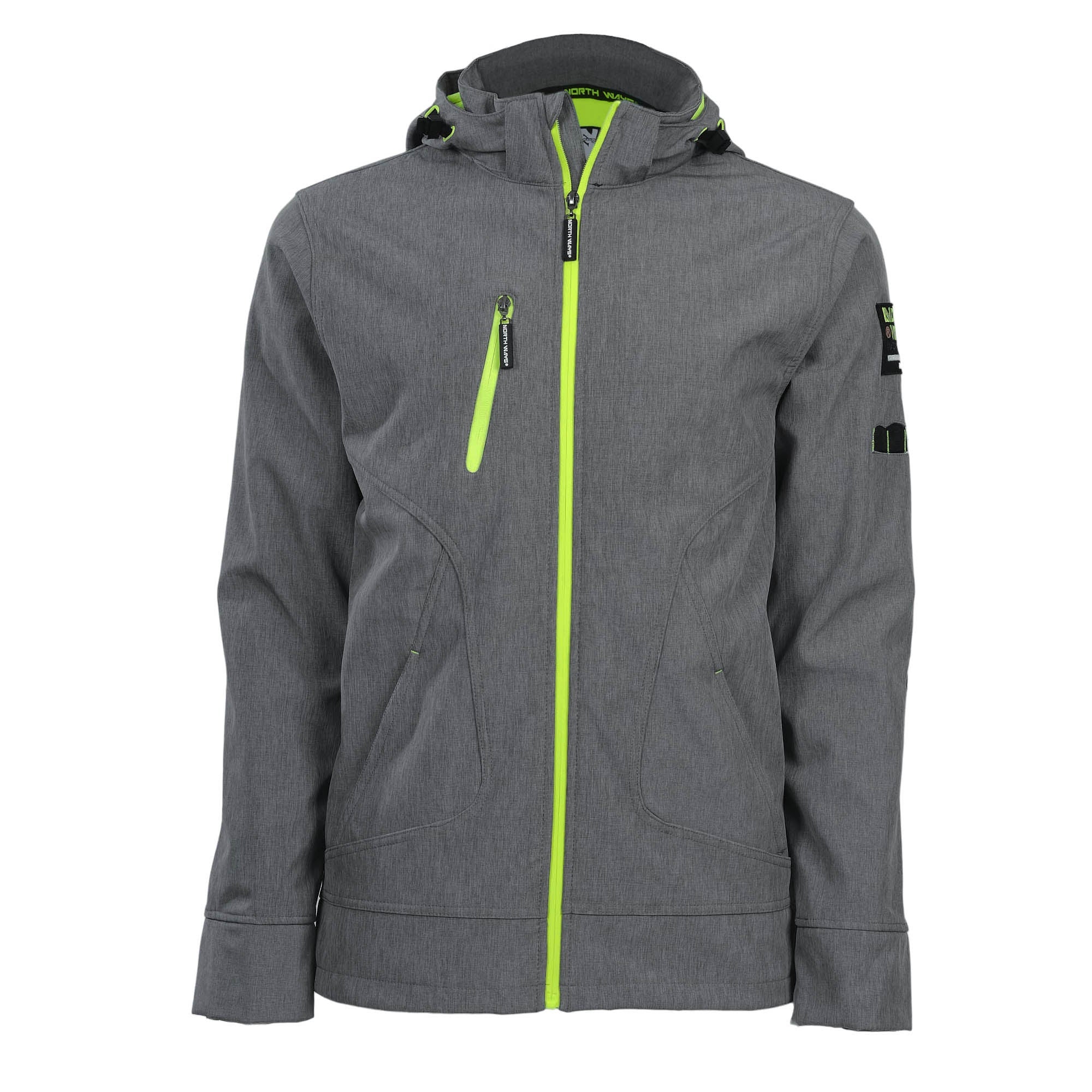 BOREL - BLOUSON DE TRAVAIL EN SOFTSHELL - 1511 Gris chiné , Jaune fluo 3XL - 4