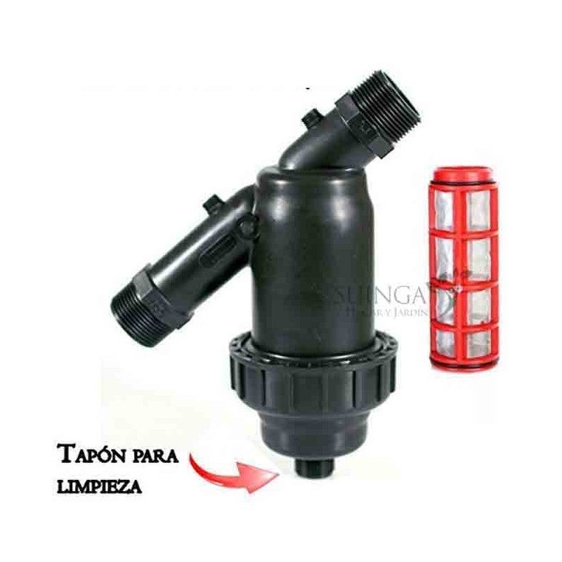 Filtre Arrosage à mailles 1 1/4'' pour tuyau de 40 mm. Bouchon de Vindage Inclus. Utilisé dans les installations d'arrosage - 2