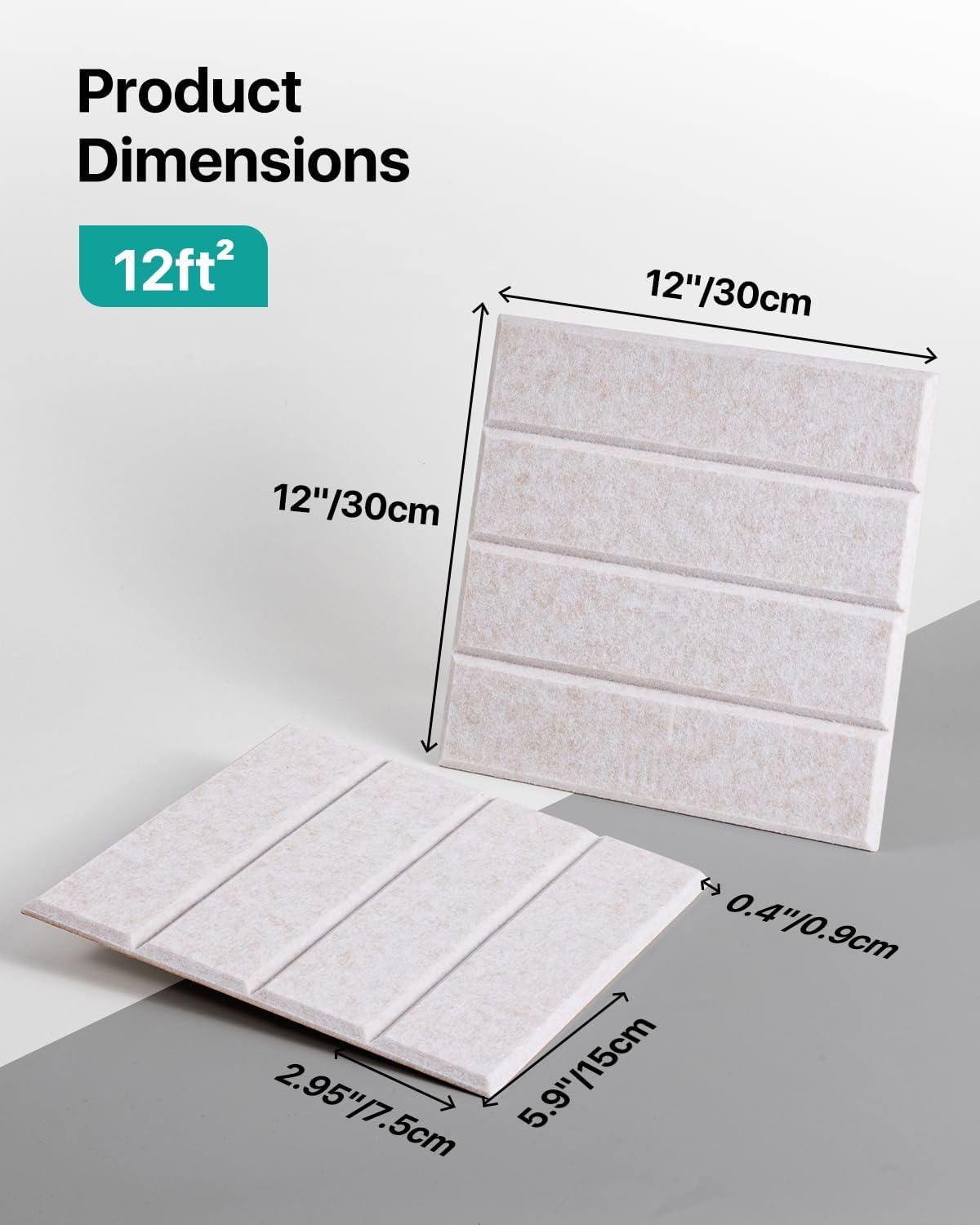 Panneaux Anti-Bruit Autoadhésifs - 12 Pièces (30x30 cm) - Mousse Acoustique pour Mur, Plafond, Bureau- Réduction du Bruit et Isolation Sonore - 2
