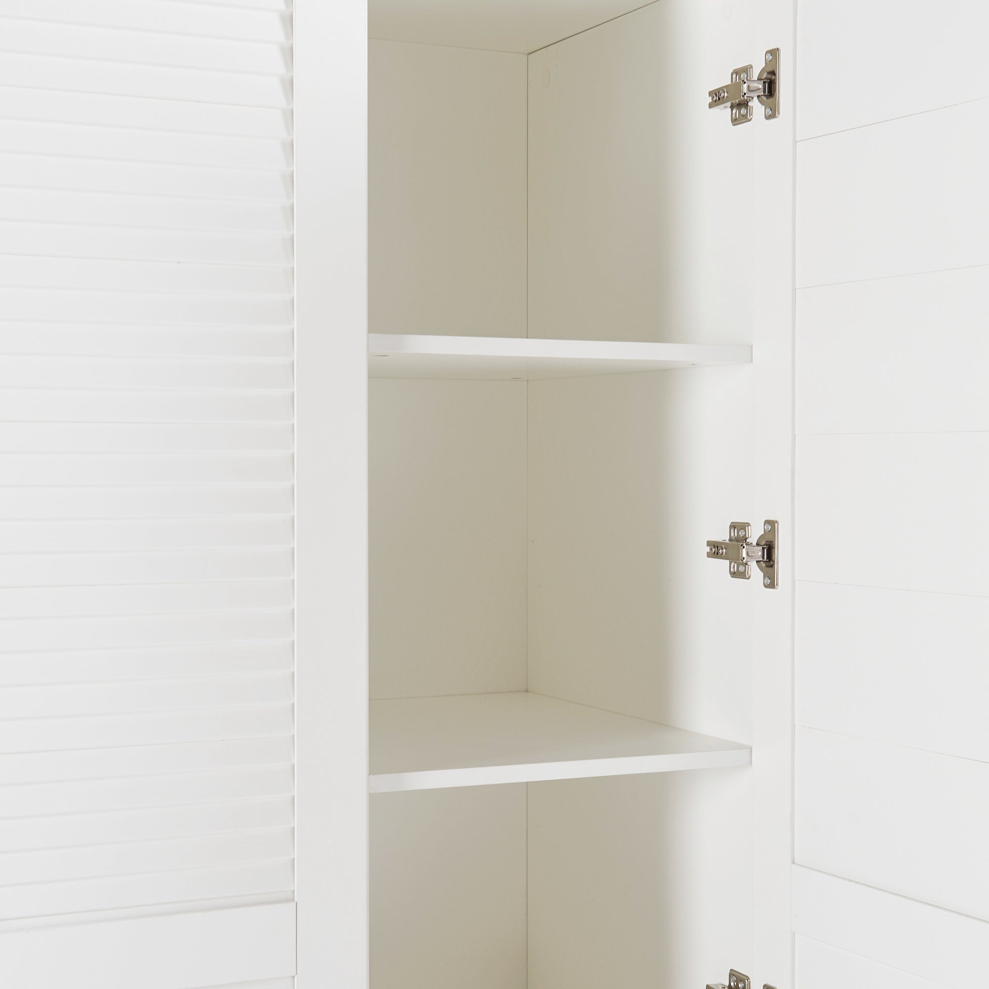 Armoire de chambre Finning 4 étagères 3 tiroirs MDF 176 x 120 x 52 cm blanc [en.casa] - 8